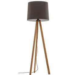 Quitani -gulvlampe Alos, eik, chintz grafitt, stativ New