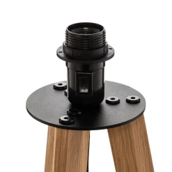 Quitani -gulvlampe Alos, eik, grå filt, stativ Best