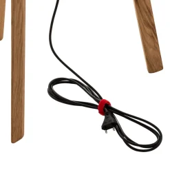 Quitani -gulvlampe Alos, eik, grå filt, stativ Best