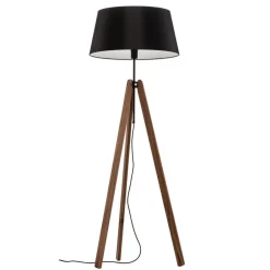 Quitani -gulvlampe Reba, stativ, chintz, svart| Gulvlamper