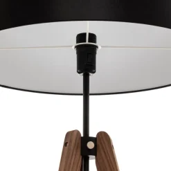 Quitani -gulvlampe Reba, stativ, chintz, svart| Gulvlamper