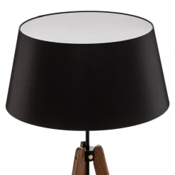 Quitani -gulvlampe Reba, stativ, chintz, svart| Gulvlamper