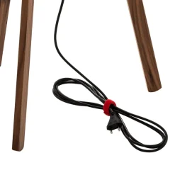 Quitani -gulvlampe Reba, stativ, chintz, svart| Gulvlamper