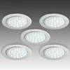 Hera R 68-LED innfelt spot i rustfritt stål, sett med 5 stk Clearance