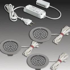 Hera R 68-LED innfelt spot i rustfritt stål, sett med 5 stk Clearance