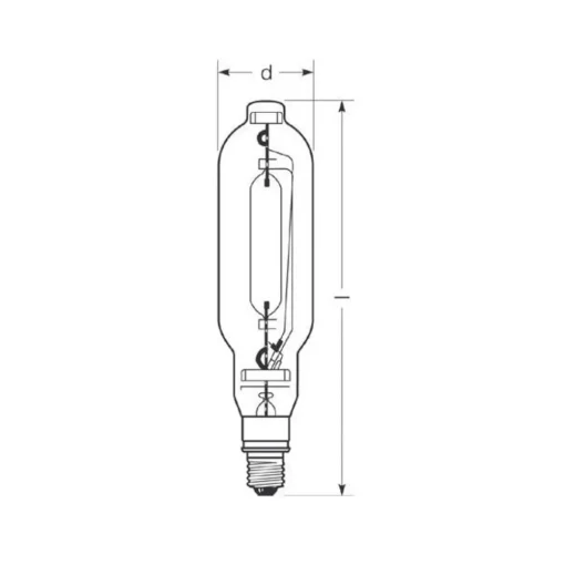 Radium Halogen-metall-damppære E40 2050W HRI-T D klar| Metall-Damppære|Metall-Damppære