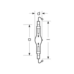 Radium Halogen-metall-damppære K12s 1950W HRI-TS D/S klar Sale