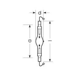 Radium Halogen-metall-damppære K12s 1000W HRI-TS NDL/S Sale