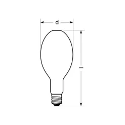 Radium Halogen-metall-damppære E40 1000W HRI-E NSC/F, opal New