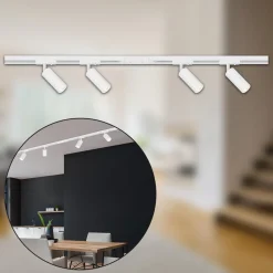 Briloner RAIL 230 V skinnesystem, hvit, 4 LED-spotter, lengde 1,5 m Sale