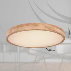 Globo Rainer LED-taklampe, Ø 60 cm, treeffekt, metall, CCT New