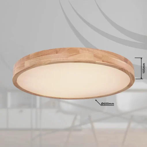 Globo Rainer LED-taklampe, Ø 60 cm, treeffekt, metall, CCT New
