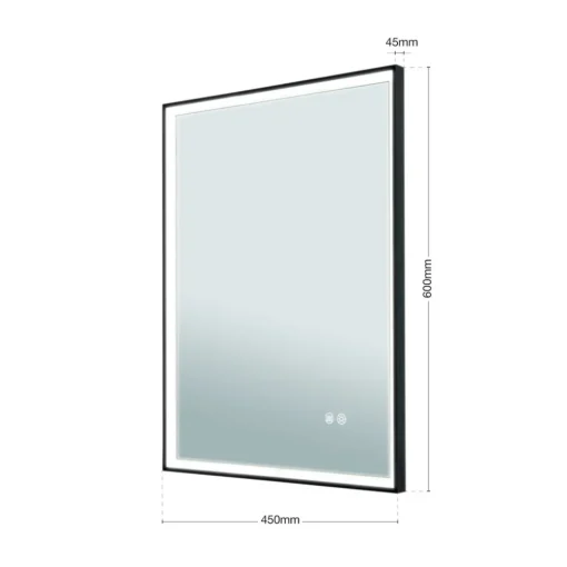 ORION Ramme LED-speil, 45 x 60 cm, CCT, antidugg, dimbar New