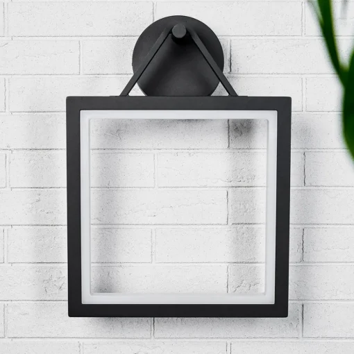 Lucande Rammeformet, utendørs LED-vegglampe Mirco Sale