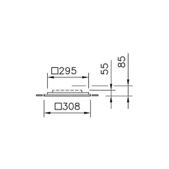 Regent Lighting Regent Dime Office-taklampe 36,6cm 12 W 4000K| Butikkbelysning