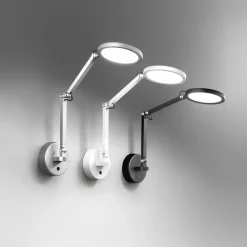 Fabas Luce Regina LED-vegglampe, svart, CCT, dimbar, justerbar| Vegglamper