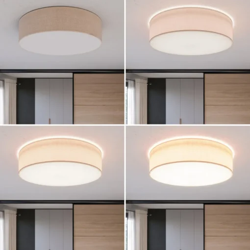 TK Lighting Rondo taklampe, beige, Ø 60 cm Best