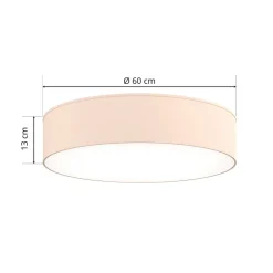 TK Lighting Rondo taklampe, beige, Ø 60 cm Best