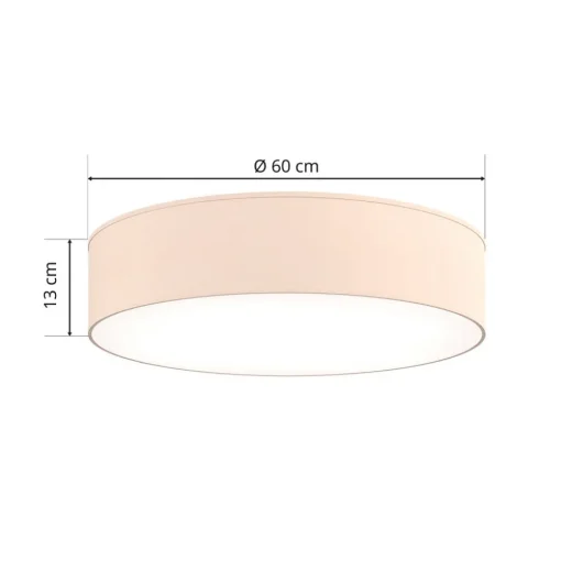 TK Lighting Rondo taklampe, beige, Ø 60 cm Best