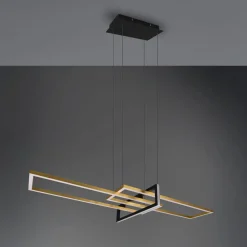 Trio Lighting Salinas hengelampe, messingfarget, metall, 110 cm lang| Pendellamper