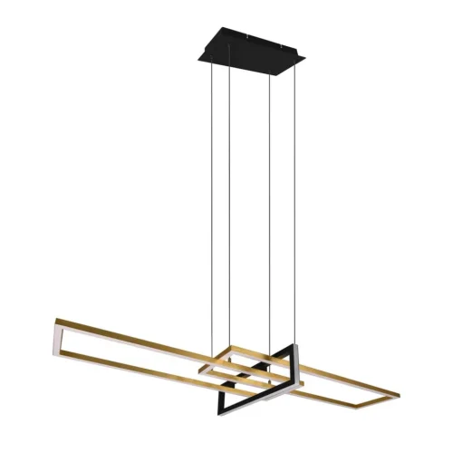 Trio Lighting Salinas hengelampe, messingfarget, metall, 110 cm lang| Pendellamper