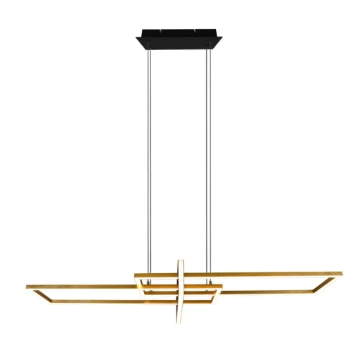 Trio Lighting Salinas hengelampe, messingfarget, metall, 110 cm lang| Pendellamper