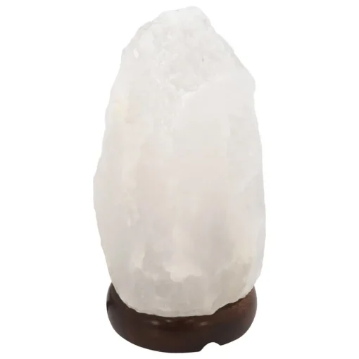 Globo Saltkrystall-bordlampe Stone, hvit| Dekorasjonsbelysning