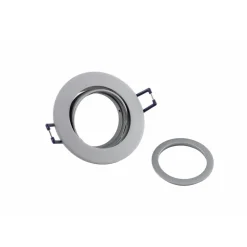 Deko-Light Samsola innfelt taklampe, aluminiumsfarget, Ø 8 cm, metall Outlet