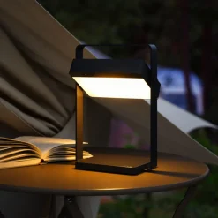 Nordlux Saulio LED-bordlampe, svart, IP44, aluminium, USB, oppladbart batteri Hot
