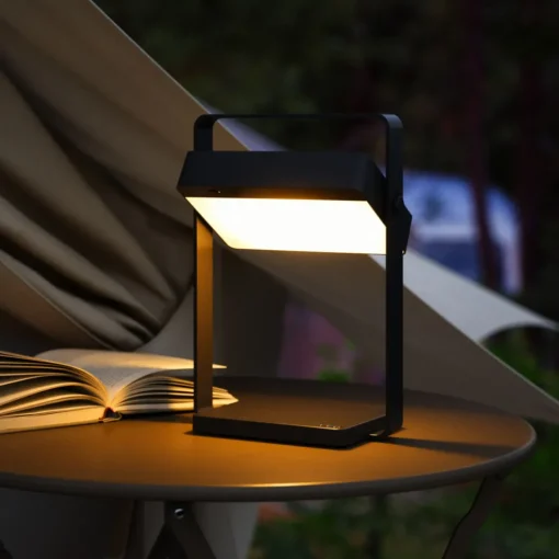 Nordlux Saulio LED-bordlampe, svart, IP44, aluminium, USB, oppladbart batteri Hot