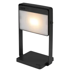 Nordlux Saulio LED-bordlampe, svart, IP44, aluminium, USB, oppladbart batteri Hot