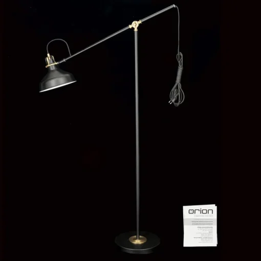 ORION Schiller gulvlampe, svart, metall, 153 cm, justerbar| Gulvlamper