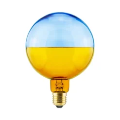 SEGULA LED-globus Illusion, E27 G125 blå/amber 5W 1900K dimbar| Dimbar Led-Pære|Dimbar Led-Pære