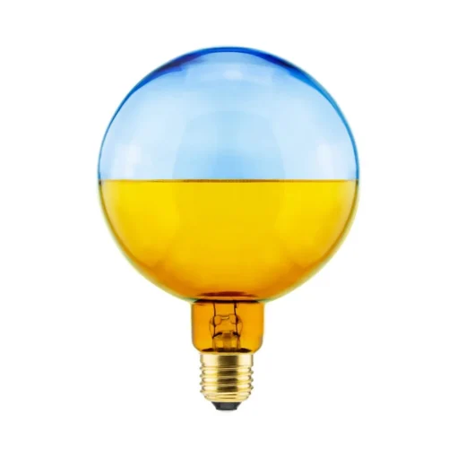 SEGULA LED-globus Illusion, E27 G125 blå/amber 5W 1900K dimbar| Dimbar Led-Pære|Dimbar Led-Pære