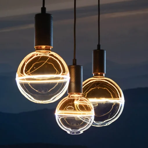 SEGULA LED-globus Illusion, E27 G125 blå/amber 5W 1900K dimbar| Dimbar Led-Pære|Dimbar Led-Pære
