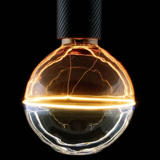 SEGULA LED-globus Illusion, E27 G125 blå/amber 5W 1900K dimbar| Dimbar Led-Pære|Dimbar Led-Pære