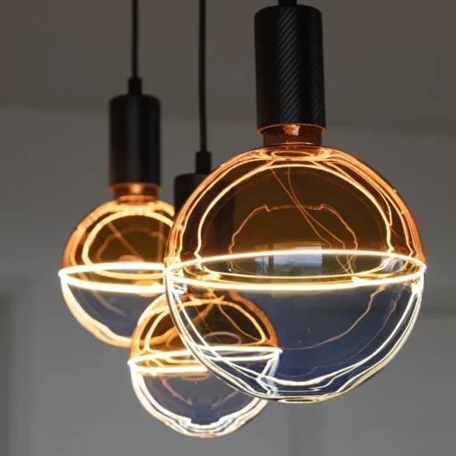SEGULA LED-globus Illusion, E27 G125 blå/amber 5W 1900K dimbar| Dimbar Led-Pære|Dimbar Led-Pære