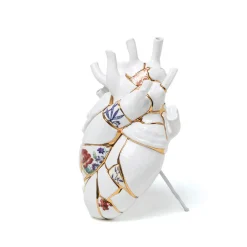 SELETTI Love in Bloom Kintsugi-vase, fargerik, porselen, gull Best