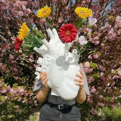 SELETTI Love in Bloom Kjempevase, hvit, h 60 cm, glassfiber| Møbel Og Interiør