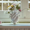 SELETTI Love in Bloom vase, hvit, hjerteformet, porselen Hot