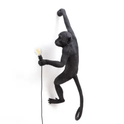 SELETTI Monkey Lamp dekorativ vegglampe høyre svart Online