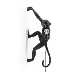 SELETTI Monkey Lamp dekorativ vegglampe høyre svart Online