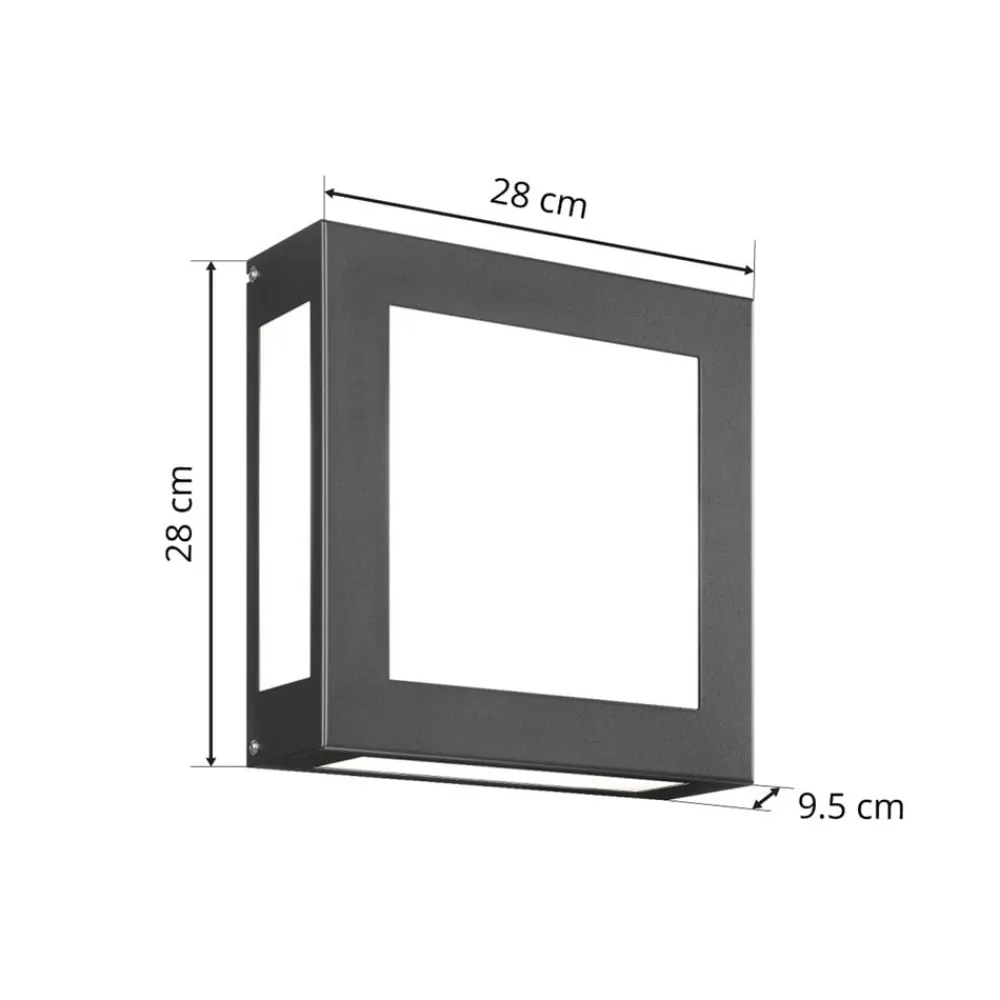 CMD Sensor-LED-utevegglampe Aqua Legendo, antrasitt| Vegglamper Med Sensor|Utebelysning Med Sensor