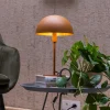 Lucide Siemon bordlampe i stål, Ø 25 cm, okergult Best