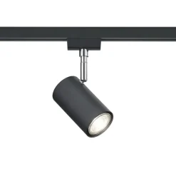 Trio Lighting Skinnespot DUOline 782401, Ø 6 cm, svart, 2-faset, GU10 Best