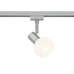 Trio Lighting Skinnespot for DUOline, opalt glass, nikkelfarget, E14| Skinnesystem