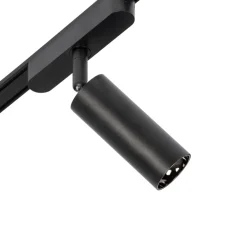 Lindby Skinnesystem 48V Lumaro, spots, 9 lyskilder, svart, 13 cm, dimbar Clearance