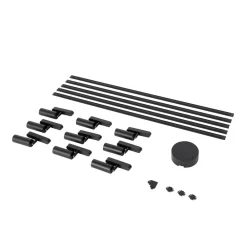 Lindby Skinnesystem 48V Lumaro, spots, 9 lyskilder, svart, 13 cm, dimbar Clearance