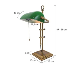 Steinhauer Skrivebordslampe Ancilla, justerbar bronse/grønn| Kontorbelysning|Bordlamper