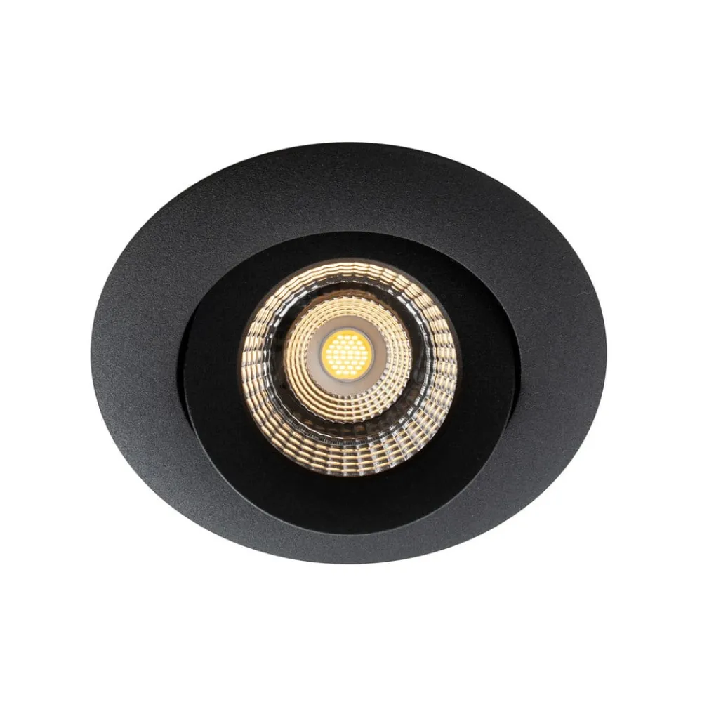 The Light Group SLC One 360° LED innfelt belysning med dimming til varm svart| Butikkbelysning|Downlights